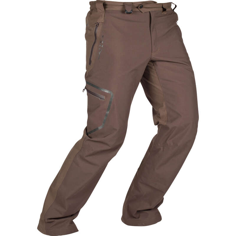SOLOGNAC Hunting Waterproof Trousers 900 Brown Decathlon