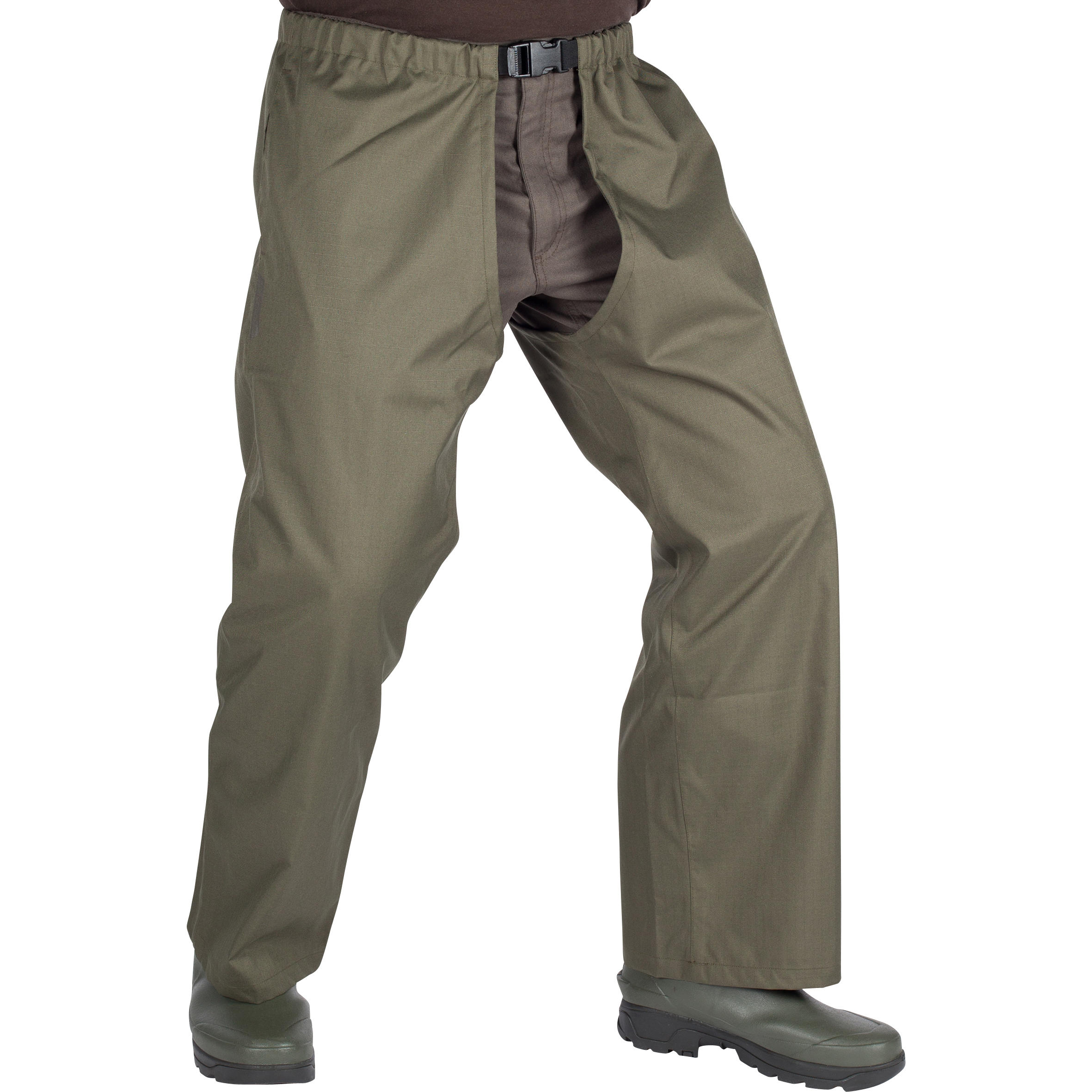 Sobrepantalon Caza Solognac Renfort 100 Hombre Impermeable Verde Decathlon