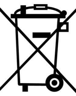Symbol Mülltone durchgestrichen
