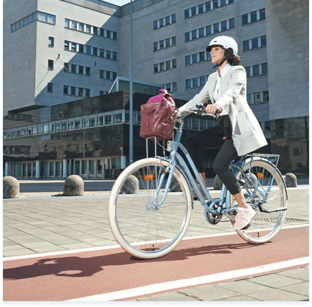 Fahrradfahrer in der Stadt