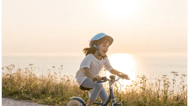 Auf der Fahrradtour geben die Kindern das Tempo vor!