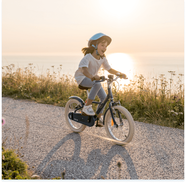 Auf der Fahrradtour geben die Kindern das Tempo vor!