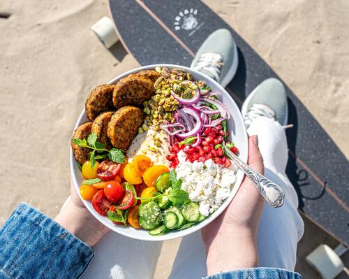 DECATHLON X GARDEN GOURMET: RECEPT QUINOA BITES BOWL 