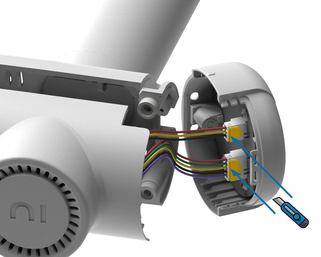 Unplugging the connectors