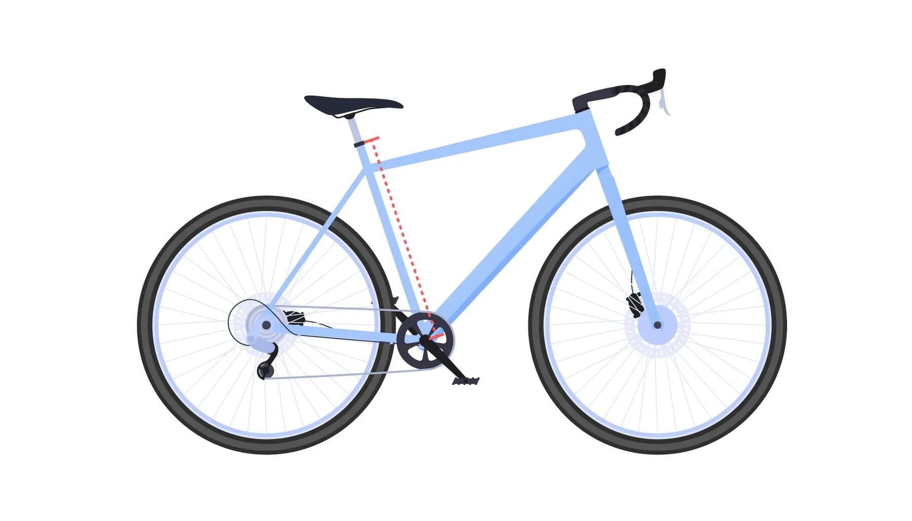 misurare bicicletta lunghezza tubo sella con metro