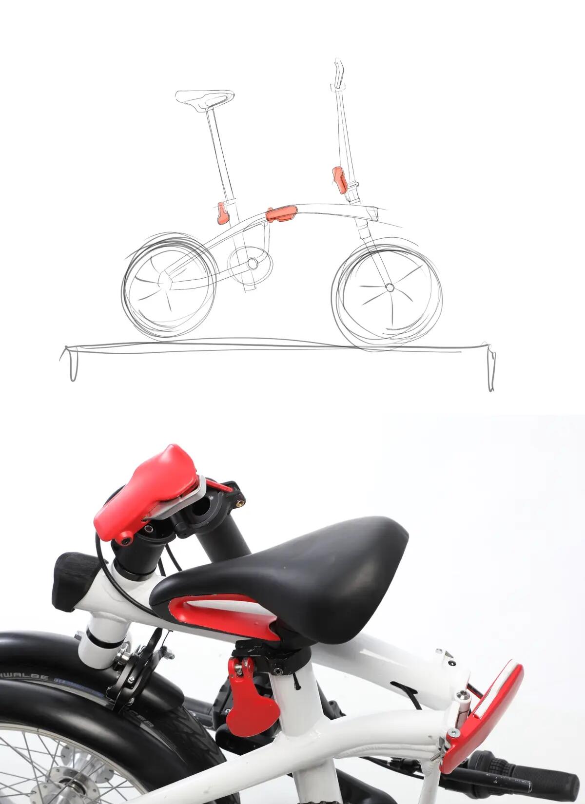 Inventer un vélo compact au dépliage instantané