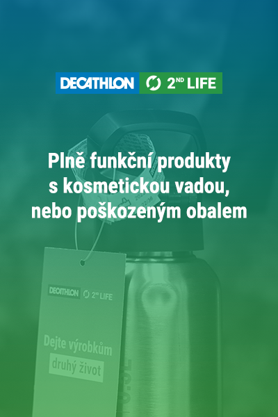 poškozená lahev prodávaná v projektu 2nd life Decathlon