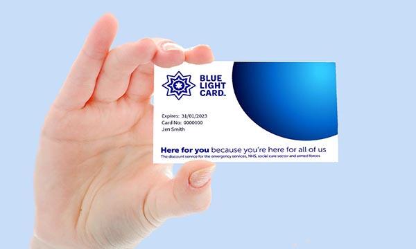 Blue light card