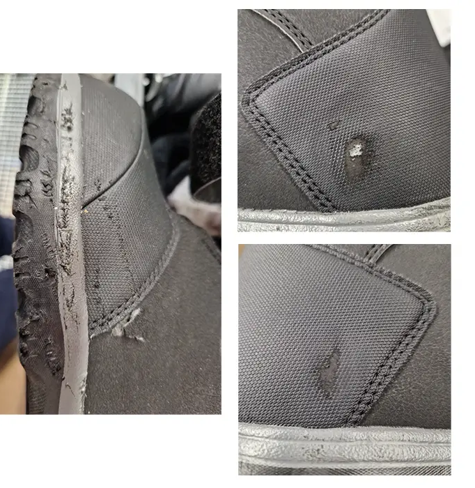 damaged snowboard boots