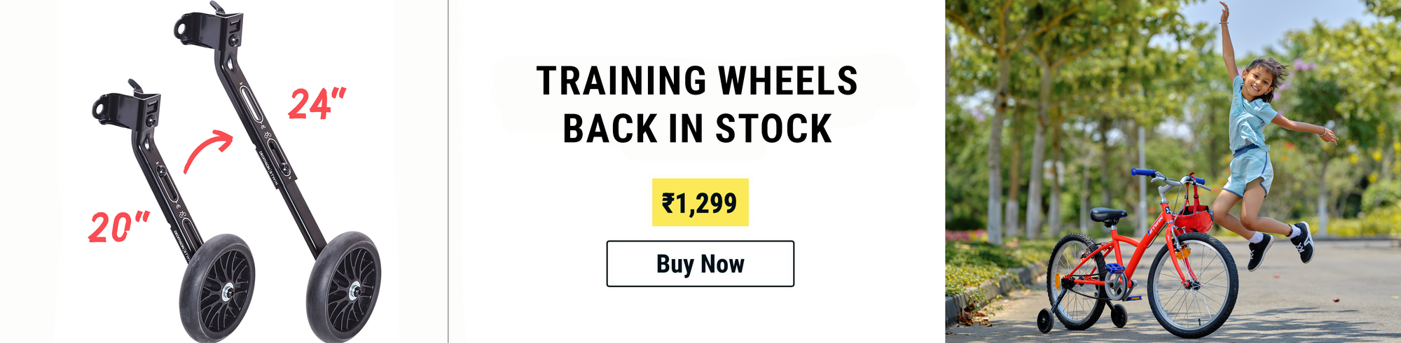 Training wheels back in stock