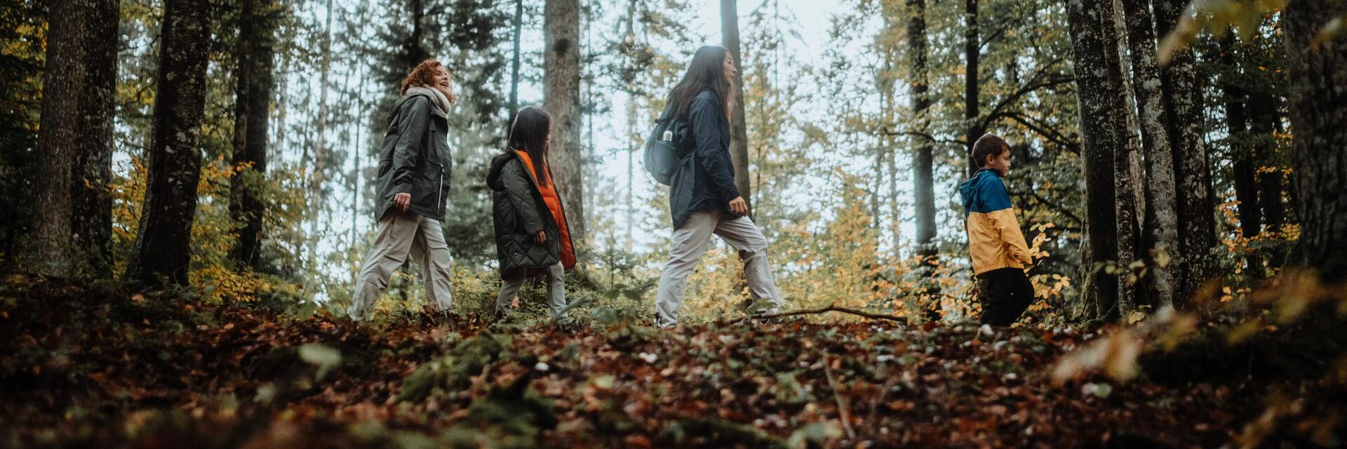familie wandelen herfst