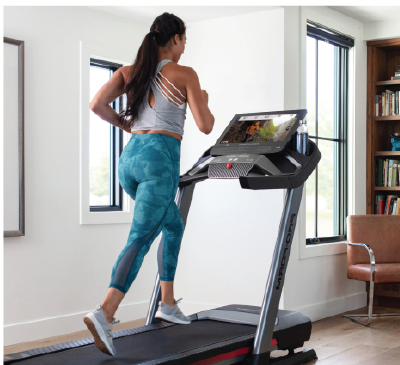 Running on treadmill