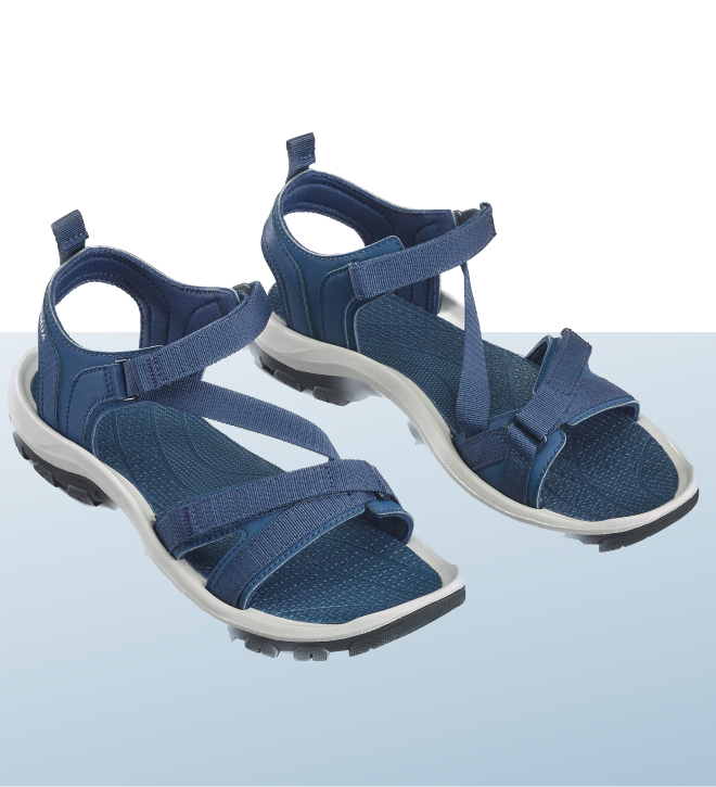 Kids' Hiking Sandals MH120 - Jr size 10 TO Adult size 6 - Dark Blue