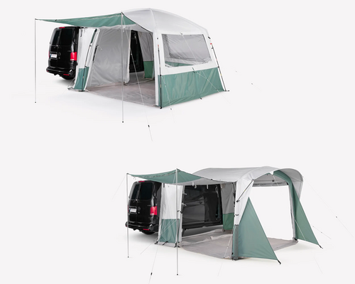 Kampeershelters met bogen van Arpenaz