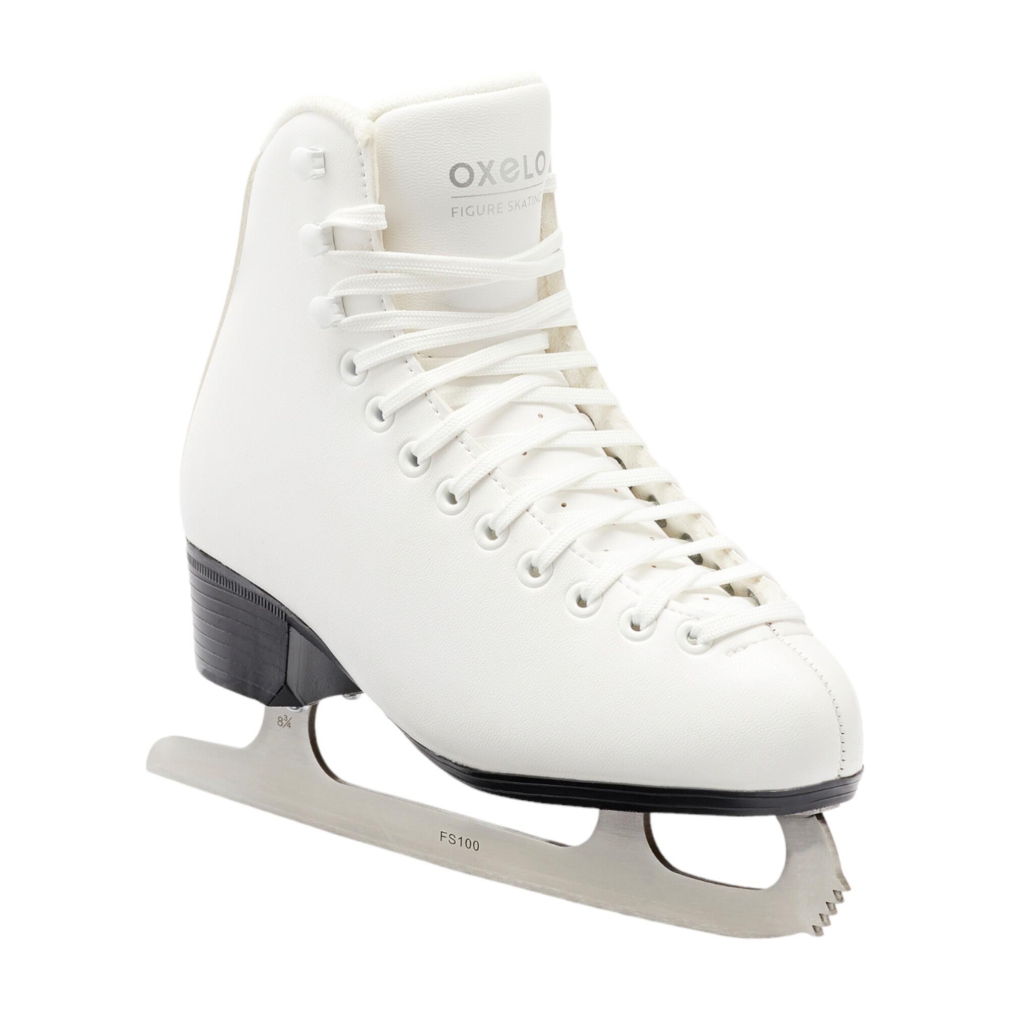 Cooltime Ice Skate Keychain For Women & Girls - Stainless Steel Figure Skating Charm, White