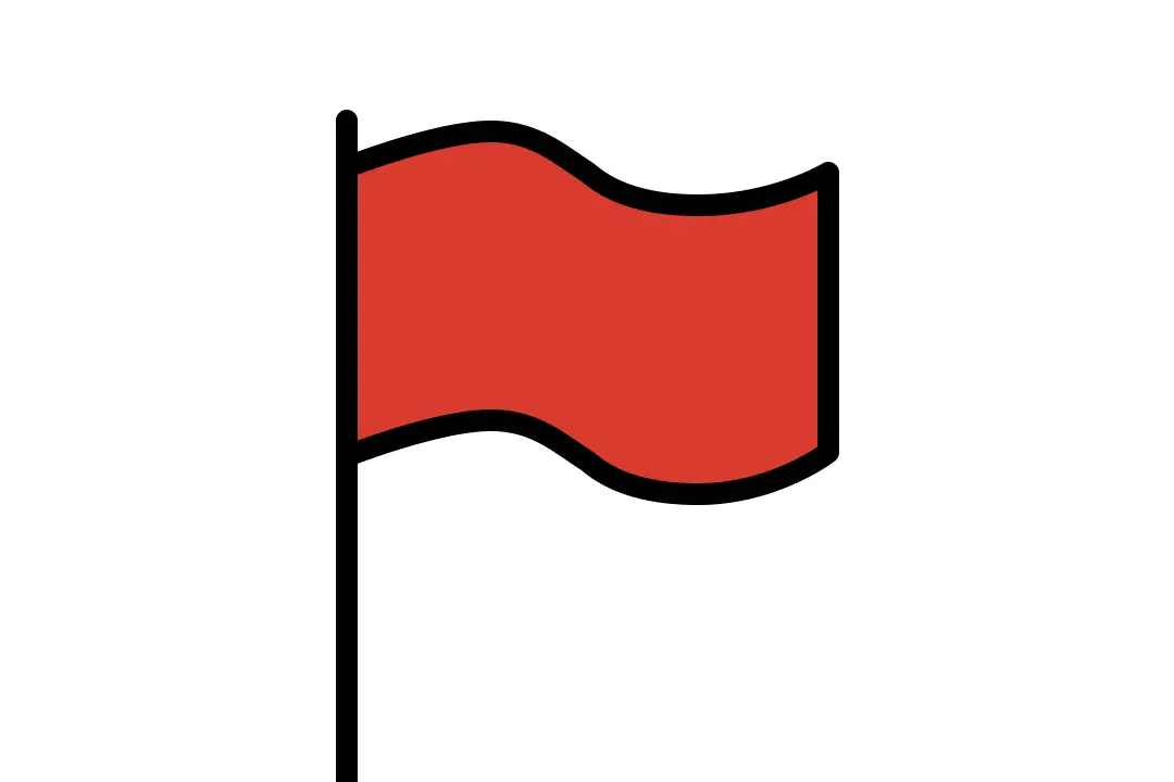 Rode vlag strand