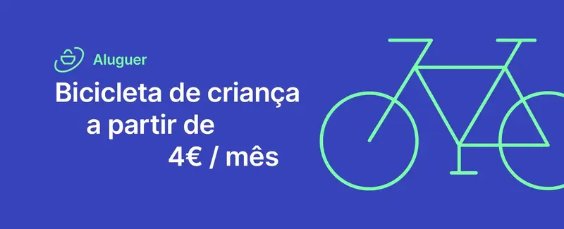 Bicicleta de criança a partir de 4€/mês