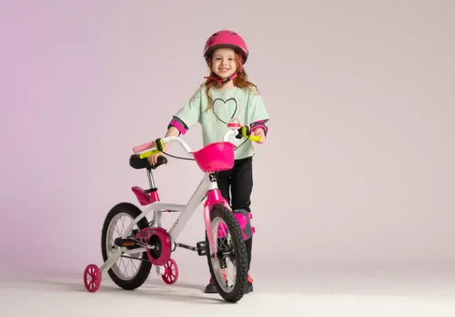 A bike with training wheels sales