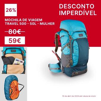 Mochila Forclaz de Viagem Travel 500 - 50L - Mulher