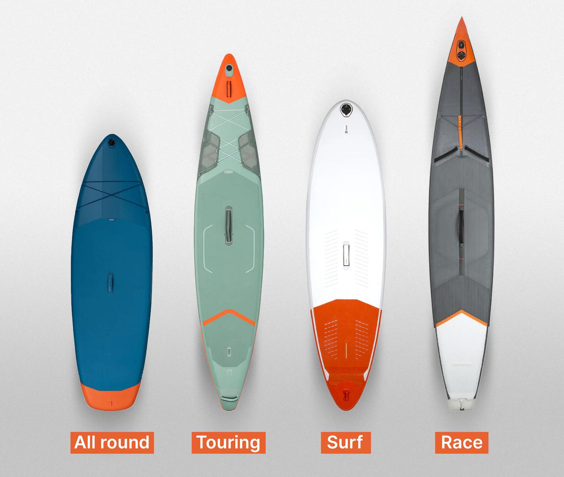 Différentes shapes stand up paddle