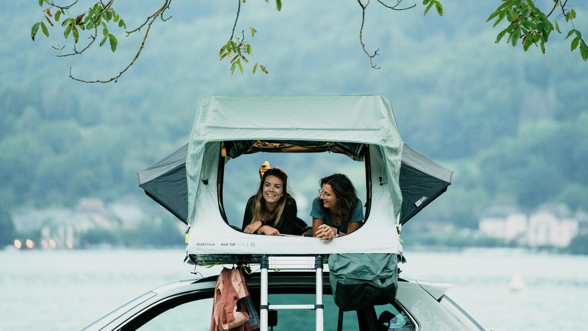 Van 500 fresh & black inflatable rooftop tent - 2 person