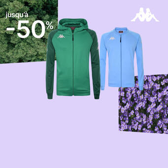 Jusqu'à -50% sur les survêtements Kappa