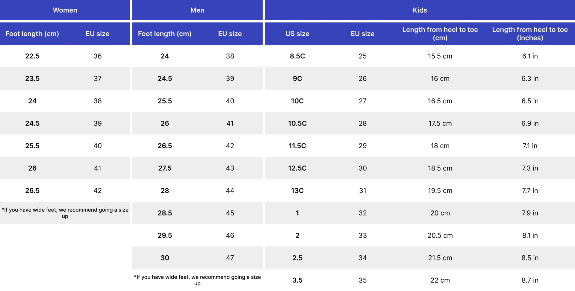 ice skate sizing