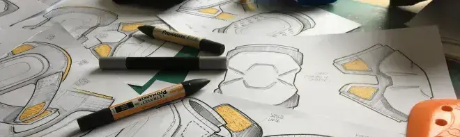 Picture drawings and pen