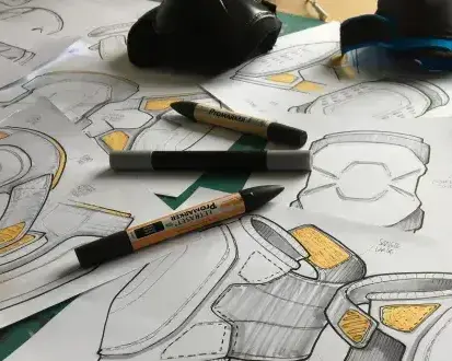 Picture drawings and pen