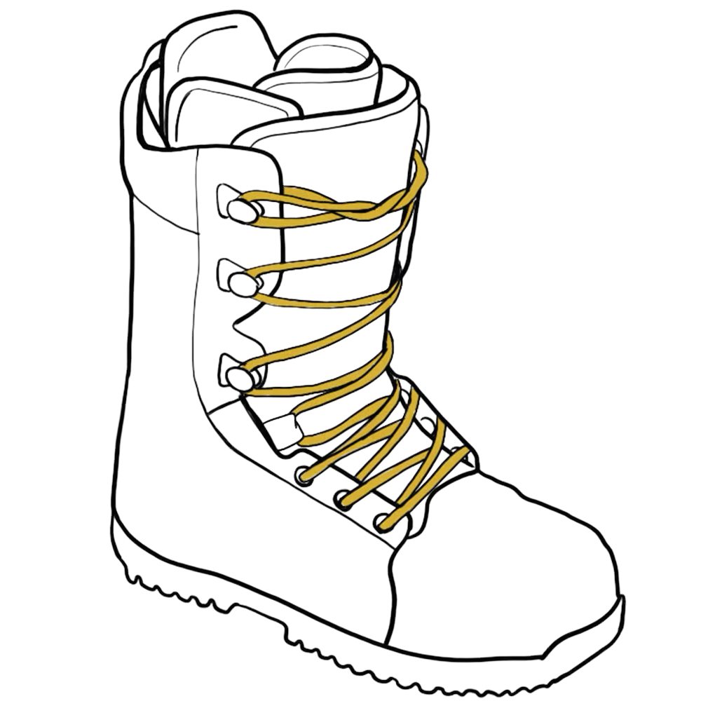 botas com atacadores e nós