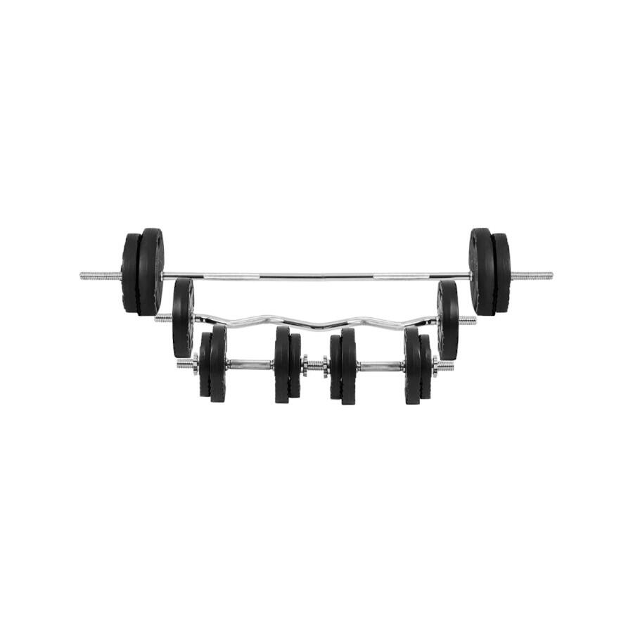 Gorilla Sports Halterschijven Set - Bundel - 30 kg (2 x 5 & 2 x 10 kg) - Chroom - 30 mm
