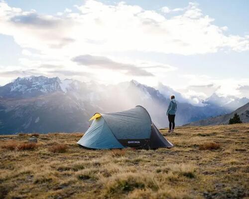 A group of people planning their activities at their campsite
