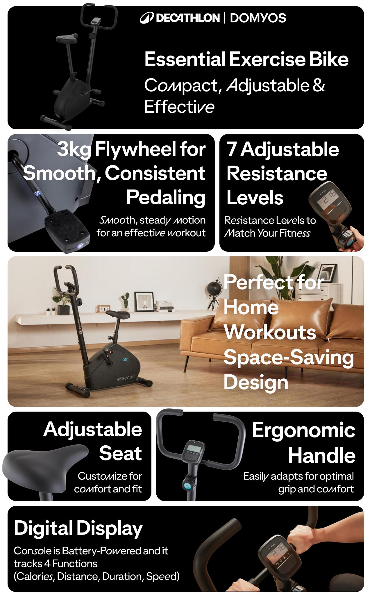 Exercise bike resistance levels sale
