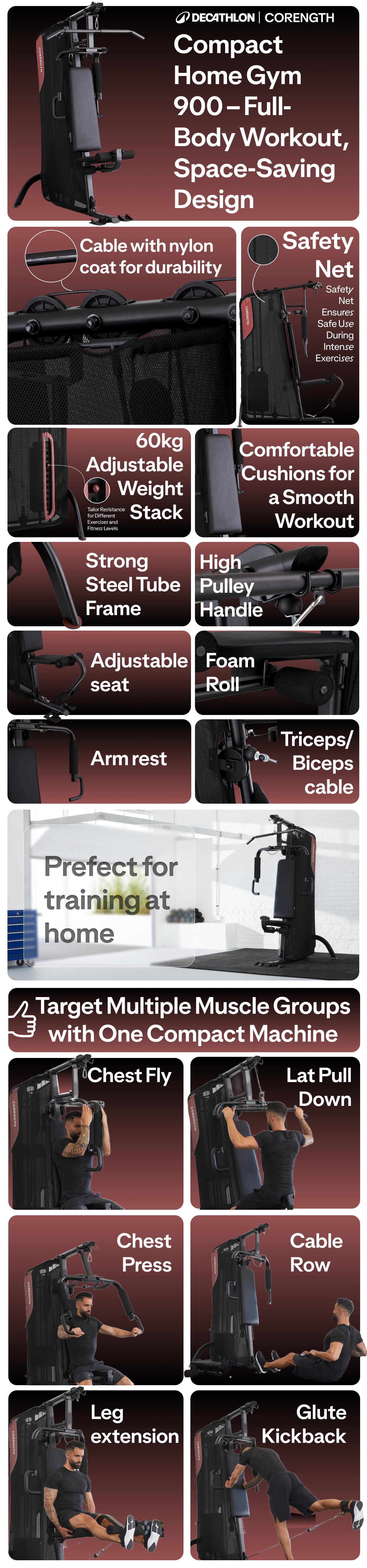 Decathlon home gym compact domyos hotsell