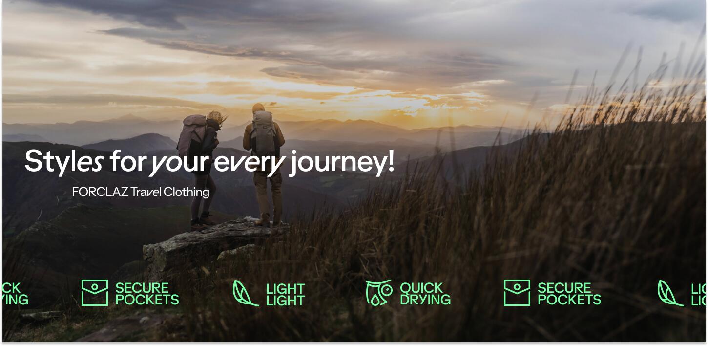 Promise Category Banner Travel Apparels