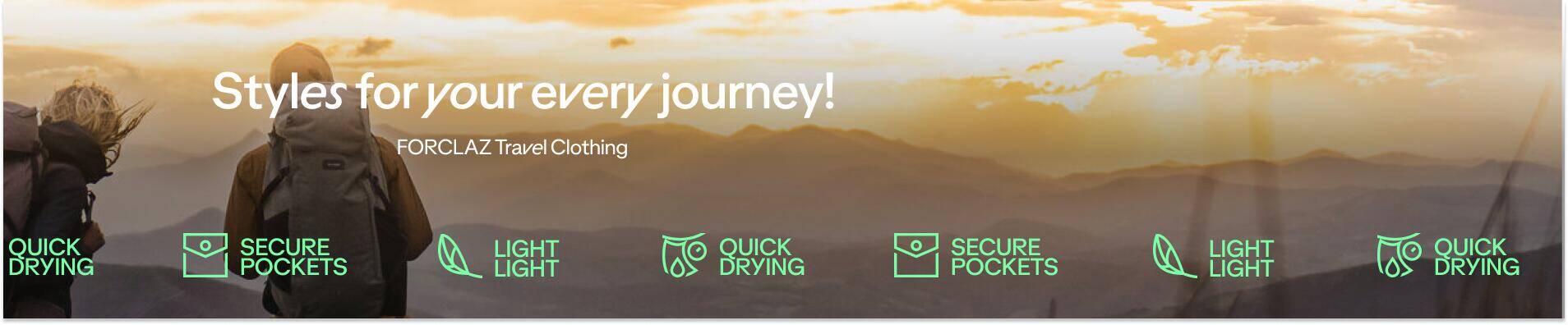 Promise Category Banner Travel Apparels