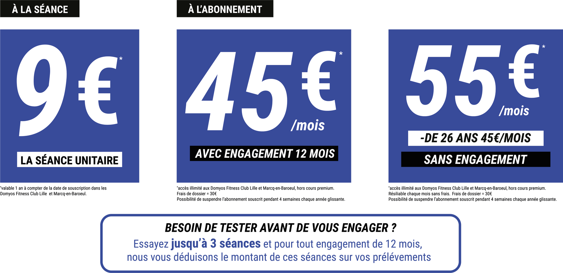 Les tarifs