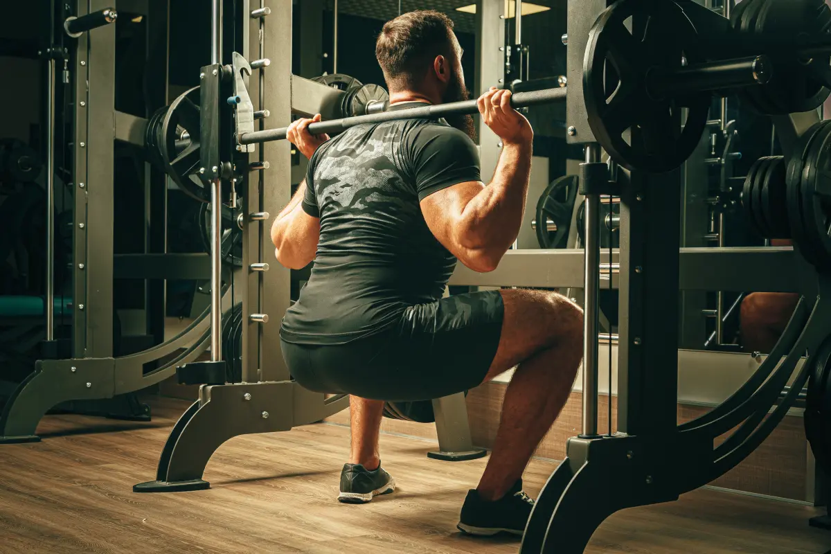 Przysiady na maszynie Smitha (Smith machine squat)