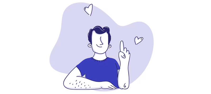 Illustrazione di un ragazzo che sogna tutti i prodotti da comprare