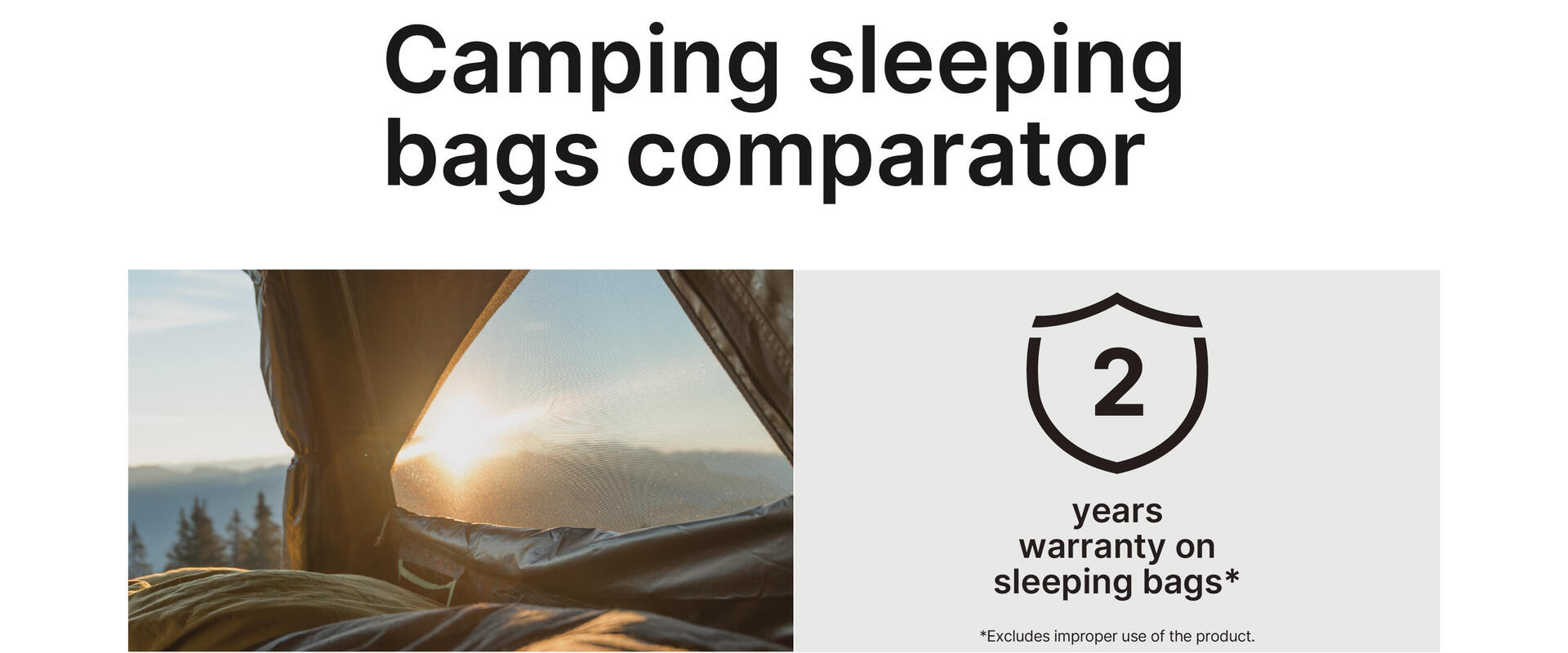 Sac de couchage camping