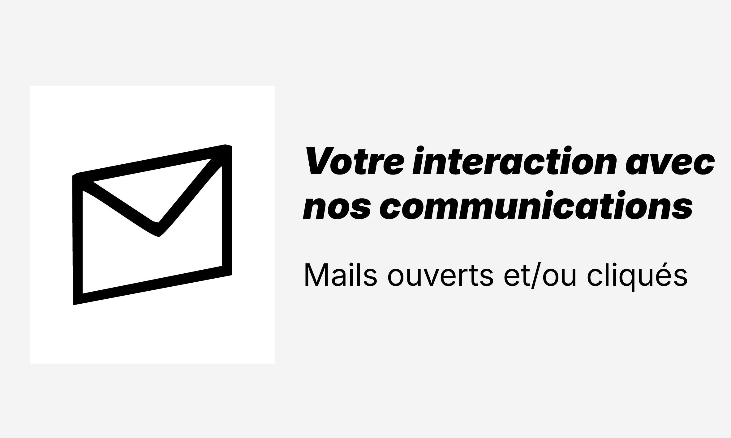 Votre interaction avec nos communications