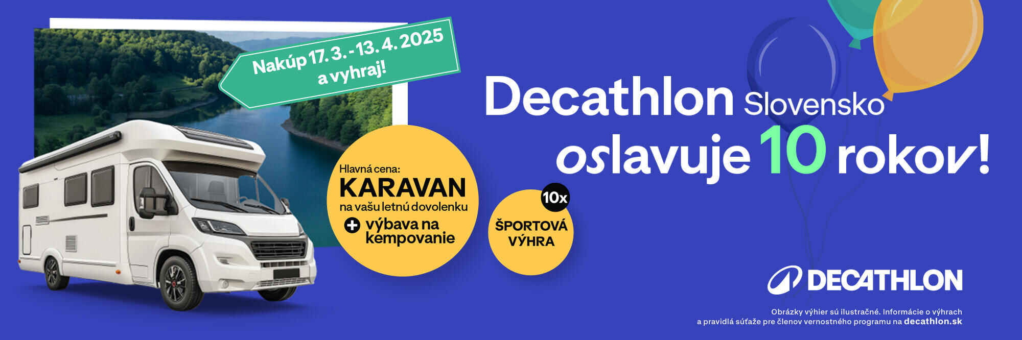 Hlavny banner decathlon oslavuje 10 rokov