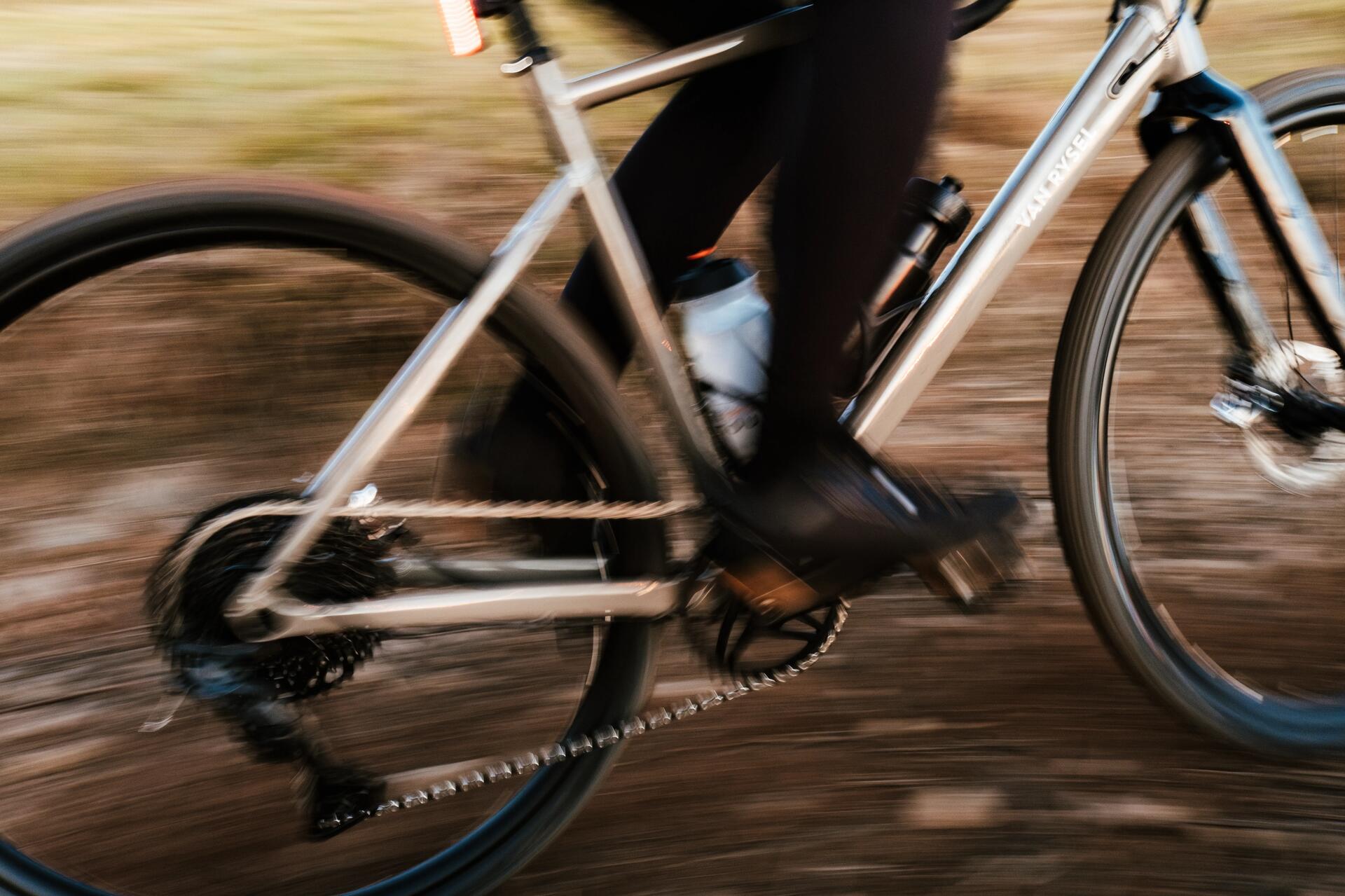 Man riding bike