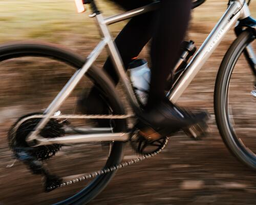 Man riding bike