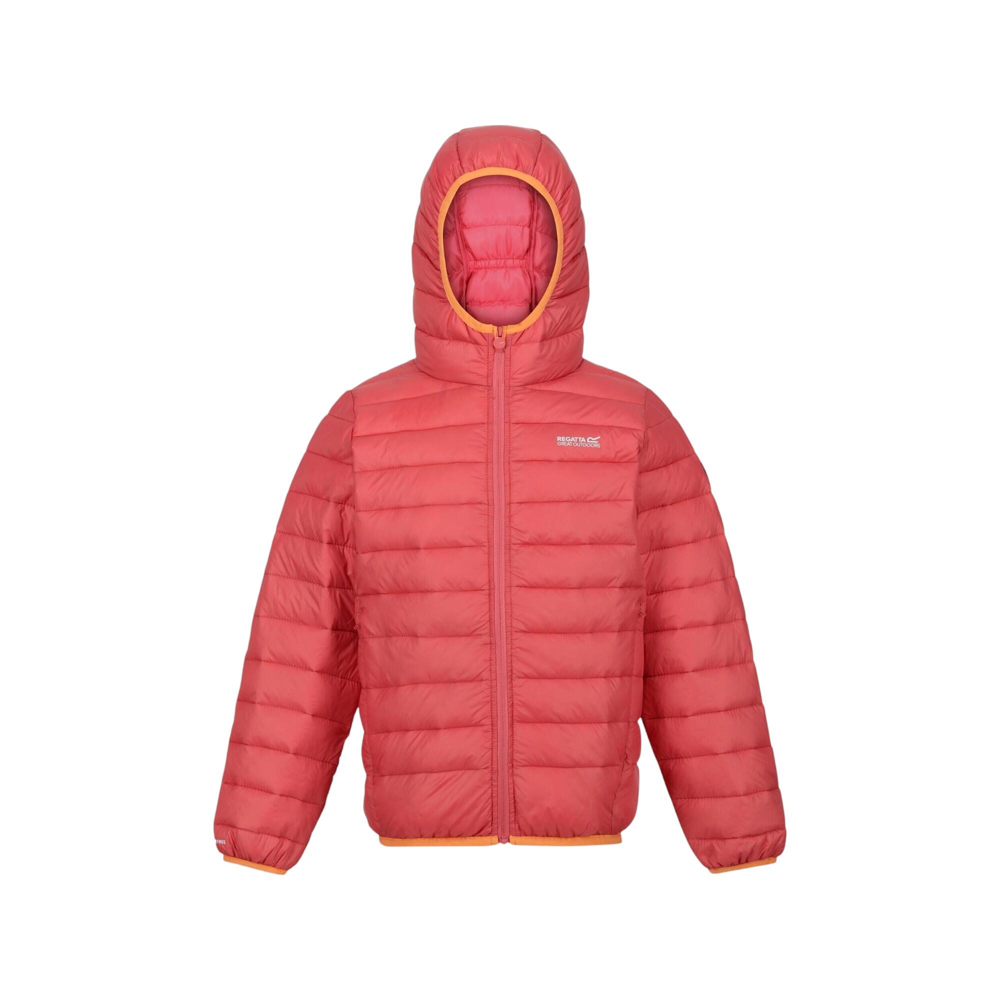 ALISISTER Meisjes jas lange mouwen winter capuchon puffer jas glanzende bovenkleding met zak 5-12 jaar, roze, 9-10 jaar