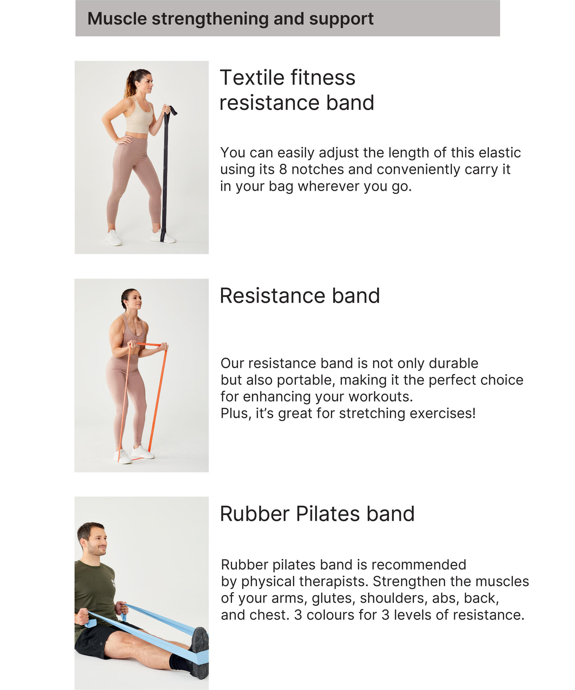 Pilates kg Resistance Band Black