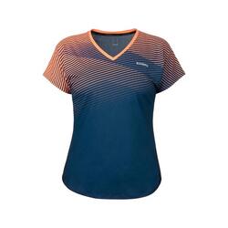Femme Raquette De Padel Heartbeat T-Shirt Avec Col En V
