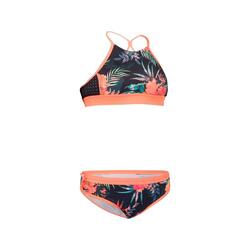 Maillot De Bain 3 Pièces Pour Fille - Haut à Volants, Bas Taille Haute, Short - Couleur Unie Pour Ado Et Junior