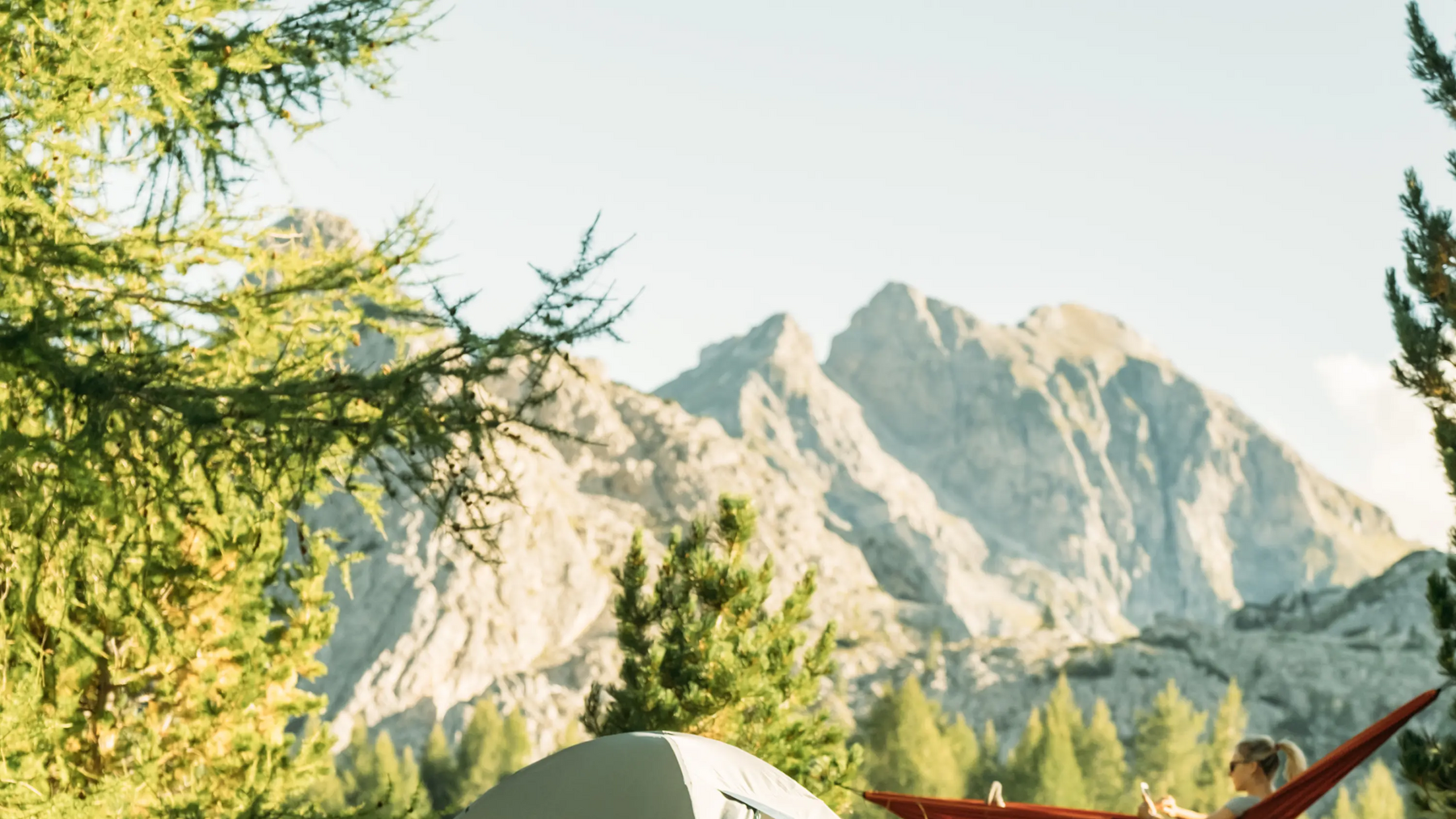 Family enjoying a day of camping