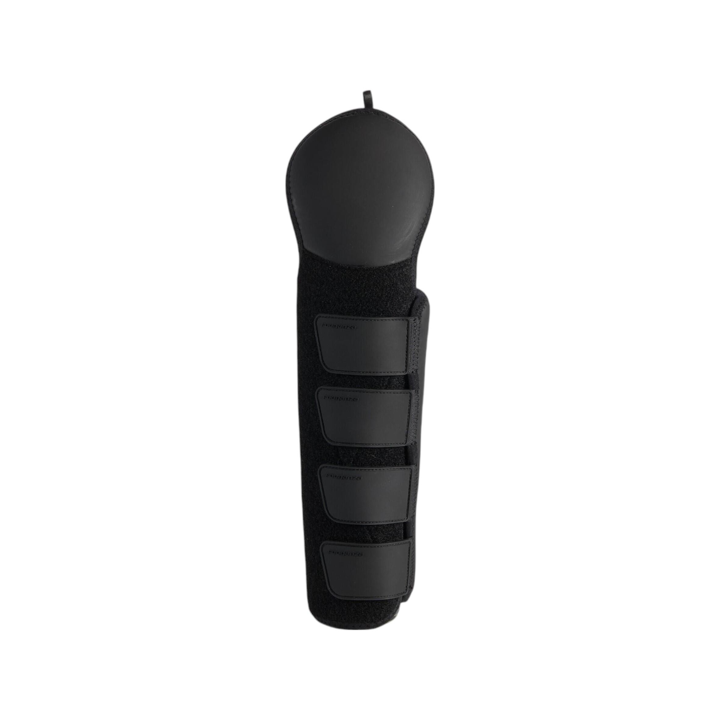 Set Di 4 Stivaletti E Paranocche HKM Per Pony, Colore Tortora/Nero